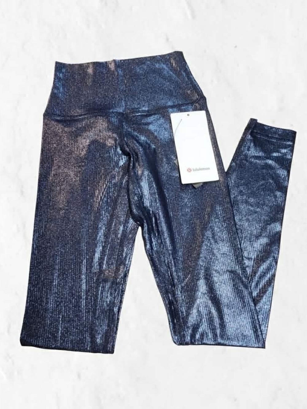 lululemon athletica Shimmery Navy Ribbed Leggings